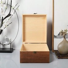 復古松木珠寶禮品包裝盒,適用於首飾、手表、刺繡、線等收藏品。