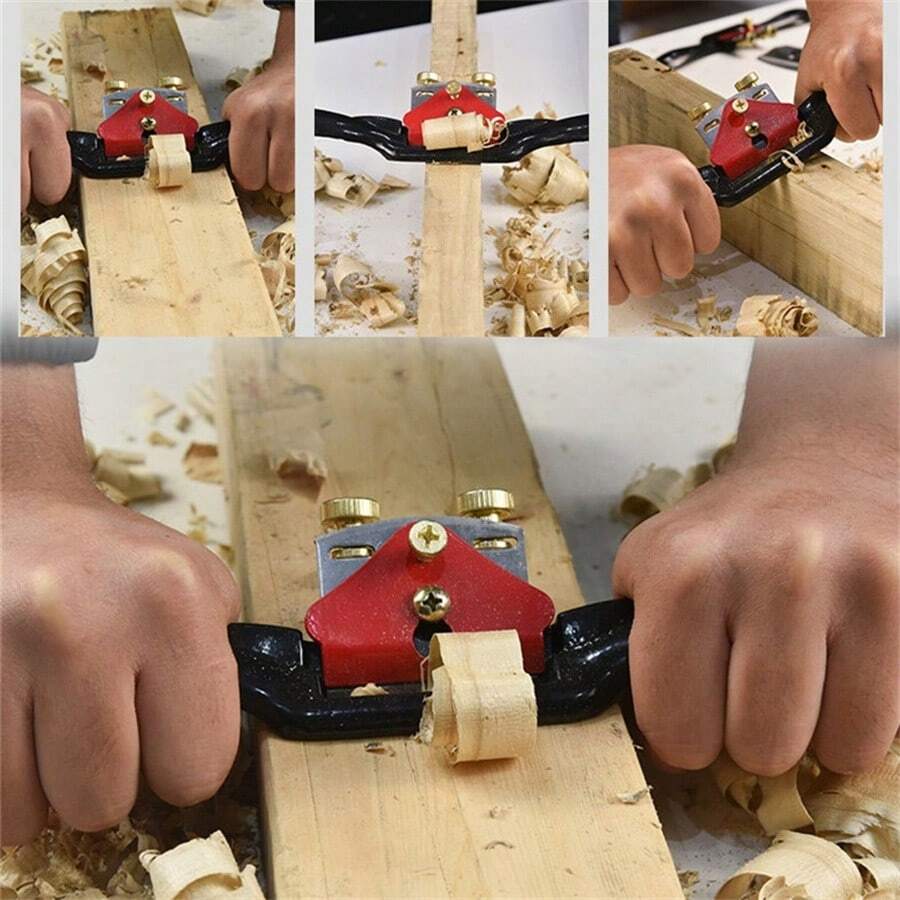 Woodworking Planer Tool, Manual Carpenter Hand Planer With Woodworking Planer Blade For Trimming - Black - View 1