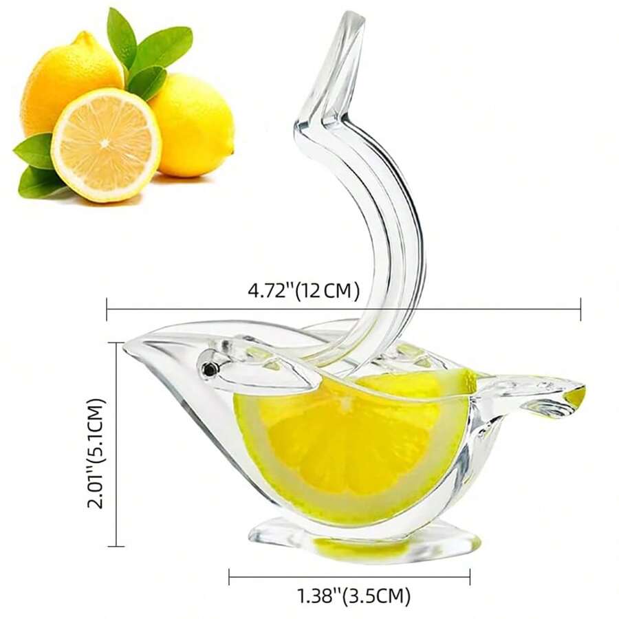 Manual Lemon Slice Squeezer Portable Acrylic Transparent Lime Squeezer