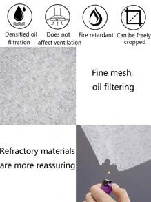 12PCS Lampblack Paper Filter Cloth, Lampblack Machine Filter Screen Oil Suction Paper, Non-Woven Oil Filter, Oil Proof Sticker, Oil Proof Cover Oil Suction Paper, Filter Screen Oil Suction, Oil Proof, High Temperature Resistant, Smoke Proof Paper White - White - View 8