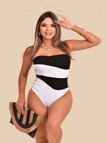 Women Bodysuits - Đen và trắng - Xem 2