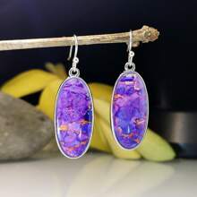 1對古董風法式鈷藍水晶舞會耳環,適用於女性 - 藍色水滴水晶 - 查看 19