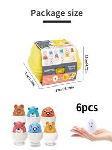 6入組/組隨機嬰兒學習教育玩具智慧雞蛋玩具遊戲形狀匹配分類器玩具蒙特梭利雞蛋玩具兒童兒童 - 彩色 - 查看 6
