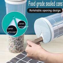 1 Pieza Caja De Mantenimiento Fresco De Fideos Y Granos Contenedor De Almacenamiento De Alimentos De Cocina - Verde - Ver 3