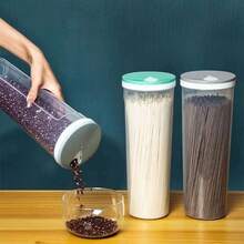 1 Pieza Caja De Mantenimiento Fresco De Fideos Y Granos Contenedor De Almacenamiento De Alimentos De Cocina - Verde - Ver 8