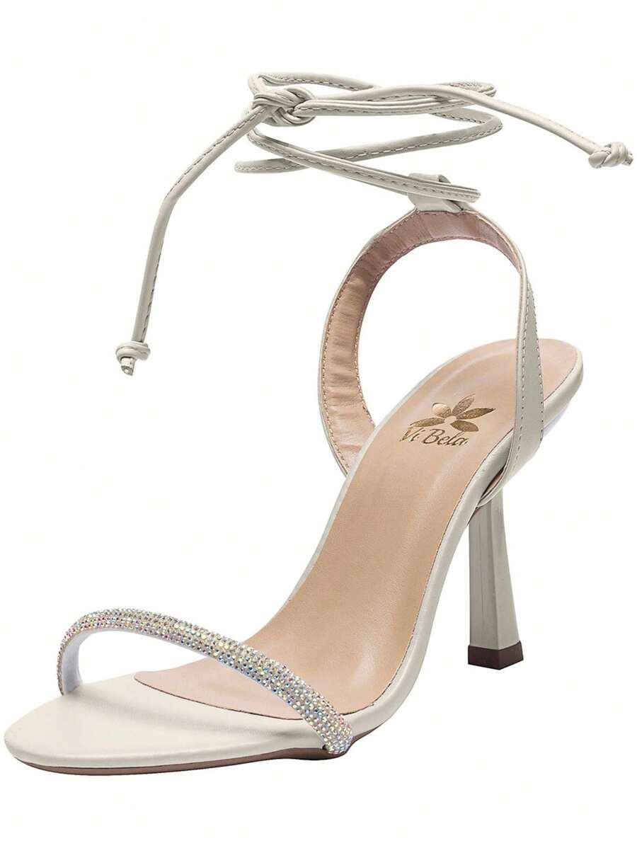 Women Heeled Sandals - 香檳色 - 查看 1