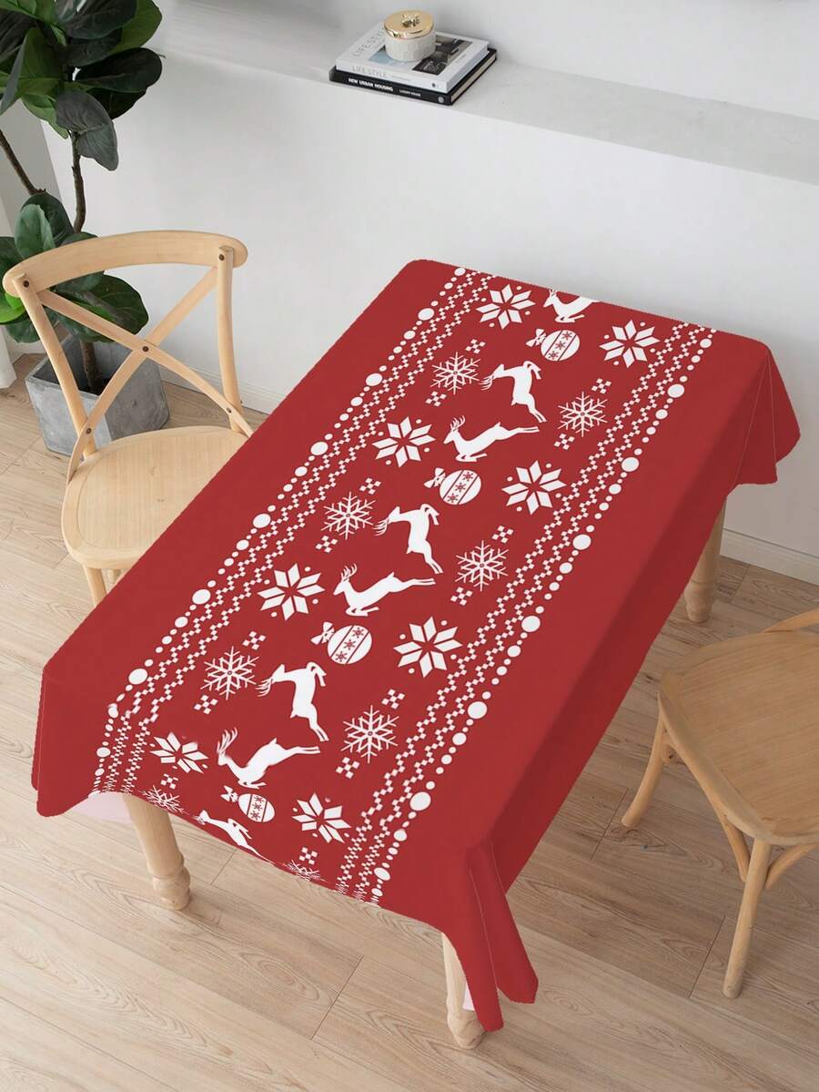 1入組聖誕系列印花桌布 - 多彩色 - 查看 1