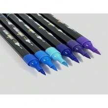 30種顏色的亞克力雙頭筆刷美術筆,適用於瓷器、岩石、玻璃、杯子、木材、布料、畫布、金屬永久筆藝術繪畫