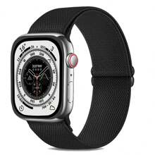 St.siabe 1 件时尚可调节弹性尼龙滑扣表带，带 Apple Watch 表带 38 毫米 40 毫米 41 毫米 45 毫米 44 毫米 42 毫米 49 毫米，柔软透气腕带替换表带兼容 Apple Watch Ultra 系列 S10/9/SE/8/7/6/5/4/3/2/1 智能手表配件表带