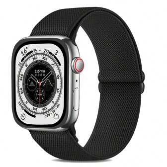 St.siabe 1 件时尚可调节弹性尼龙滑扣表带，带 Apple Watch 表带 38 毫米 40 毫米 41 毫米 45 毫米 44 毫米 42 毫米 49 毫米，柔软透气腕带替换表带兼容 Apple Watch Ultra 系列 S10/9/SE/8/7/6/5/4/3/2/1 智能手表配件表带