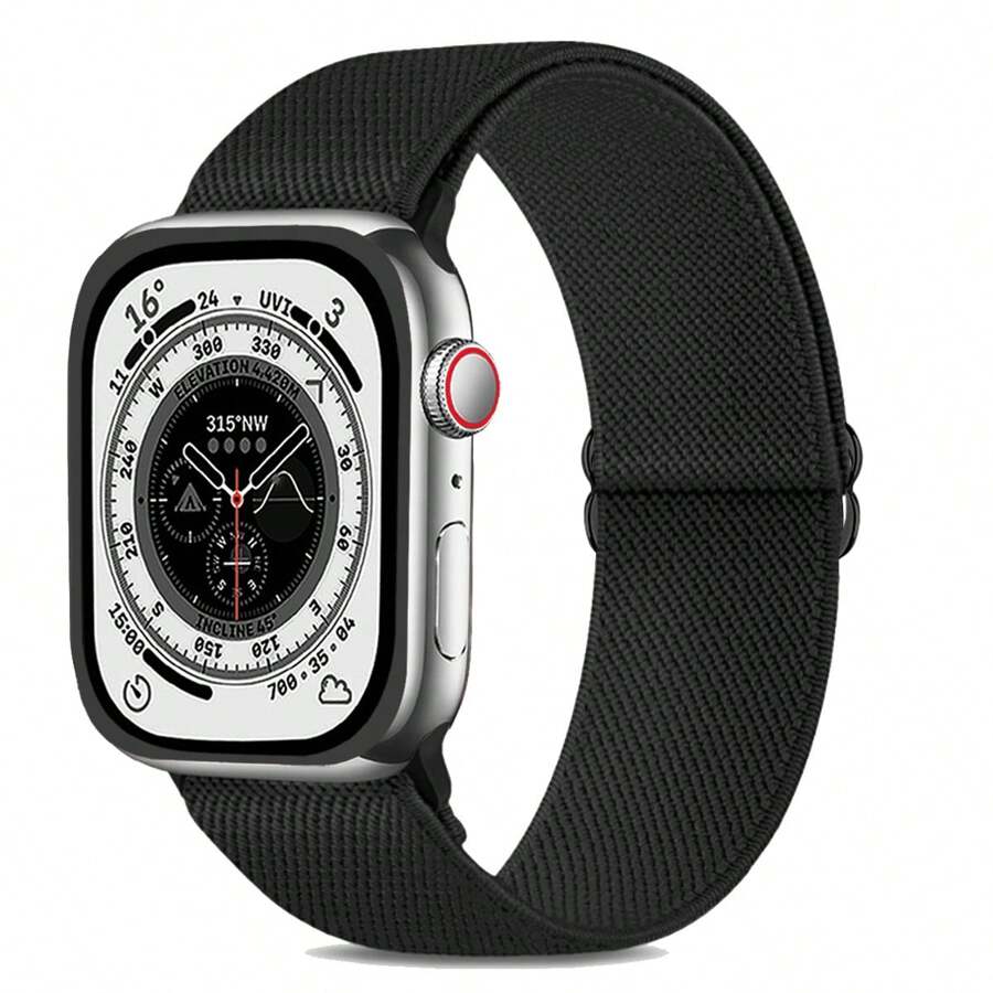St.siabe 1 件时尚可调节弹性尼龙滑扣表带，带 Apple Watch 表带 38 毫米 40 毫米 41 毫米 45 毫米 44 毫米 42 毫米 49 毫米，柔软透气腕带替换表带兼容 Apple Watch Ultra 系列 S10/9/SE/8/7/6/5/4/3/2/1 智能手表配件表带