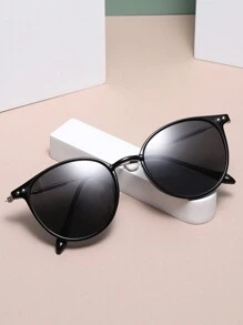 1副男士圓框休閒太陽眼鏡適用於日常生活