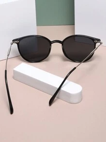 1副男士圓框休閒太陽眼鏡適用於日常生活