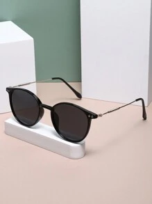 1副男士圓框休閒太陽眼鏡適用於日常生活