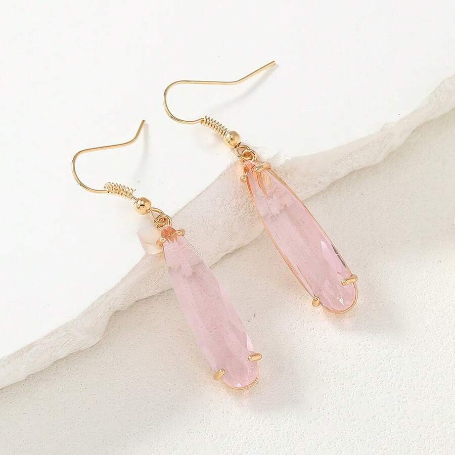 1對古董風法式鈷藍水晶舞會耳環,適用於女性 - 藍色水滴水晶 - 查看 1