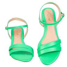 Women Heeled Sandals - màu xanh lá - Xem 3