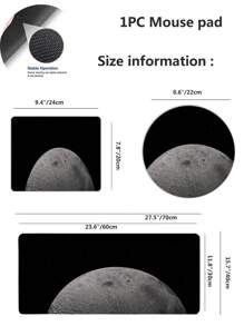 1pc Moon Pattern Anti-slip Gaming & Working Mouse Pad, Available In 4 Sizes - Purple - View 2