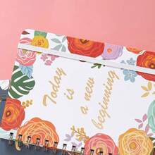 1本未設日期的螺旋式a5筆記本,適用於每日、每週日程安排,辦公室和學校用品 - 彩色 - 查看 6