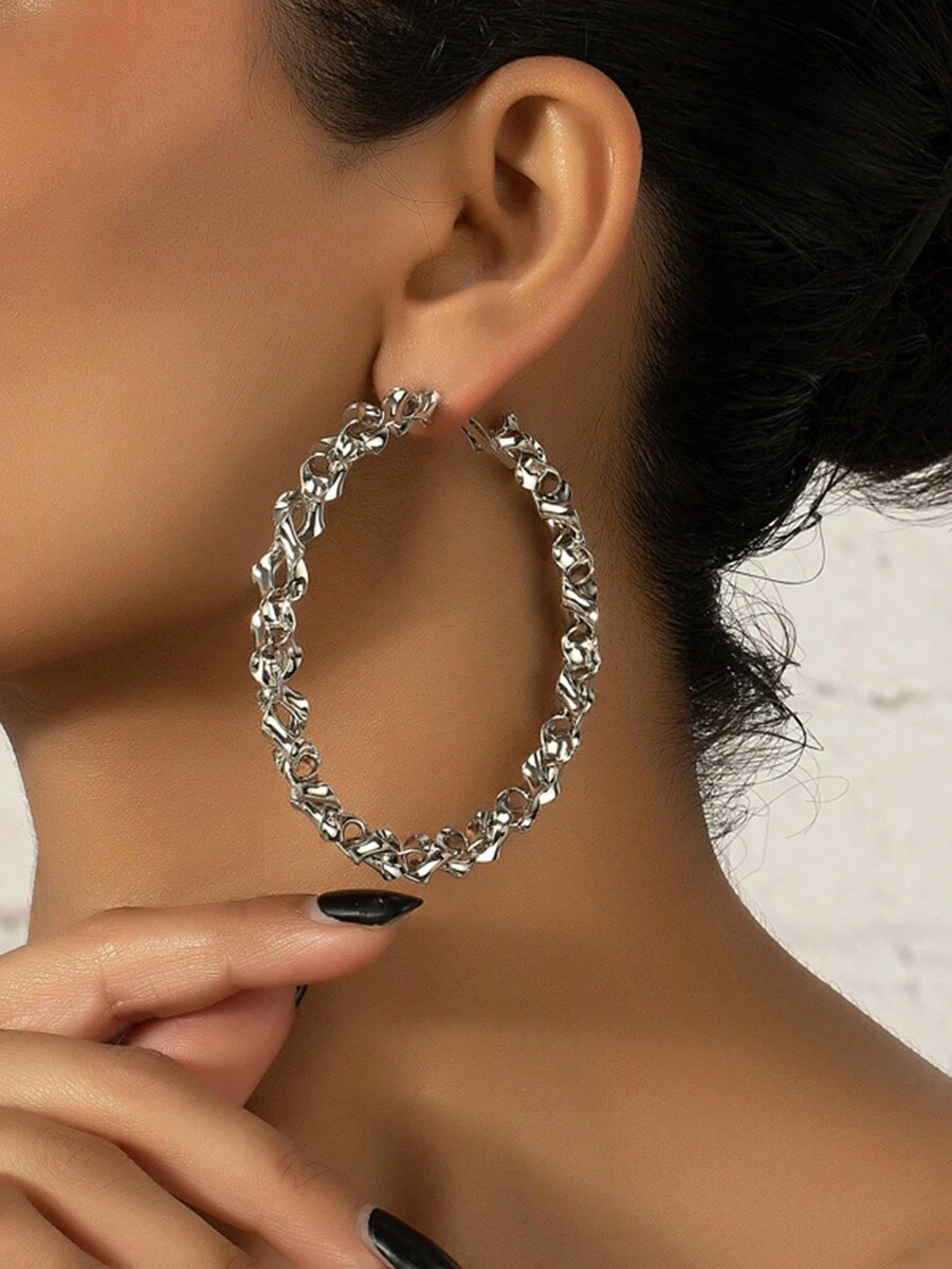 Vòng khuyên tai - Bạc - Xem 1