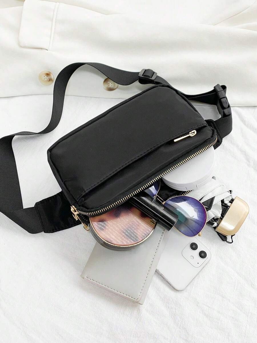 Stay Stylish and Organized with this Solid Color Durable Chest Bag