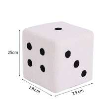1pc Creative Wooden Footstool With Dice Pattern Design For Shoe Changing And Sitting, Living Room Children's Low Stool - Black and White - View 2