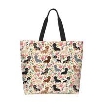 Large Size Men's Handheld/Shoulder Bag With Flower & Dog Pattern College Bag Hot - Beige - View 1