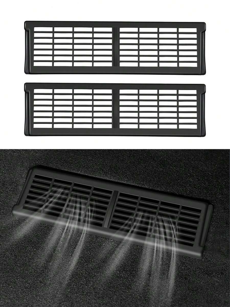 2 件黑色 Abs 車出風口蓋適用於 Tesla Model Y/model 3,出風口保護網罩內裝改裝零件 - 黑色 - 查看 1