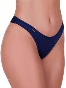Women Thongs - Màu xanh hải quân - Xem 1