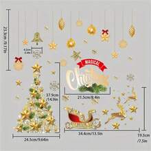 1包聖誕靜電貼紙,雙面牆貼、雙面窗貼,靜電吸附,方便快捷,無需膠水! - 聖誕貼紙 - 查看 4