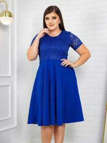 Women Dresses - Royal Blue - View 3
