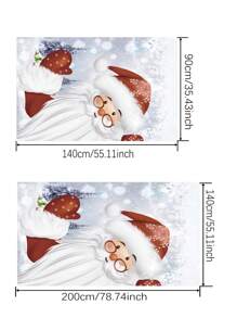 1pc Christmas Themed Printed Tablecloth - color - View 2
