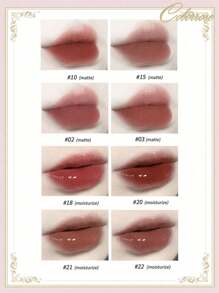 COLORROSE Matte & Glossy Lipstick, Ultra Shiny Lipstick, High Pigment Lipstick, Nourishing Creamy Formula, Soft Peach Color - 09溫柔橘色 - 查看 8