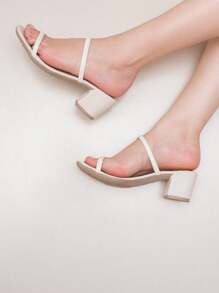 Women Heeled Sandals - Rượu sâm banh - Xem 1