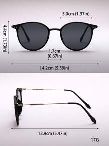 1副男士圓框休閒太陽眼鏡適用於日常生活