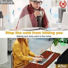 電熱鼠標墊桌墊，顯示溫度加熱鼠標墊，讓手保持溫暖，適用於辦公桌，電腦桌，鍵盤，在冬季 - 灰色 - 查看 2