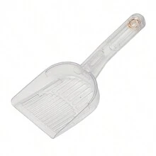 1pc Dual-function Cat Litter Scoop, Quick Sifting Tool With Separated Blades For All Kinds Of Cat Litter Box - White - View 1