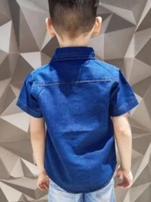 Tween Girls Denim Jackets & Coats - 深色水洗藍 - 查看 3