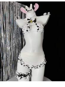 Sexy Plus Size Cow - Black and White - View 3