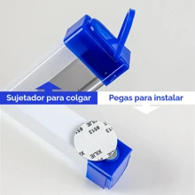 Lámpara de emergencia recargable Barra Led, Lampara Luz Armario Closet Led Recargable Iman 52cm - Blanco - Ver 6