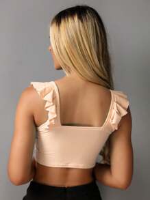 Women Tank Tops & Camis - 米色 - 查看 2