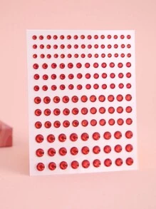 2 Piezas Joyas Corporales En 3d De Mini Piedras Preciosas Multicolores Rojas Para Maquillaje Diy / Decoraciones De Fiesta, Adecuadas Para Fiestas De Maquillaje O Decoraciones - Multicolor - Ver 5