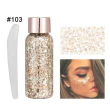 新款美妝HANDAIYAN液體眼影大亮片凝膠閃粉節日派對化妝品頭臉身體裝飾用品夜店舞台大亮片