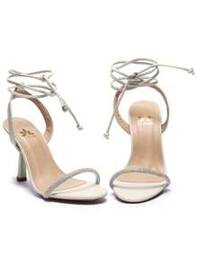 Women Heeled Sandals - 香檳色 - 查看 3