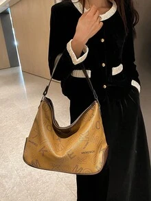 Large Capacity Bucket Bag Women's New Handbag, Unique Design For Commuting, Tote Bag, Shoulder Bag And Crossbody Bag - Khaki - View 2