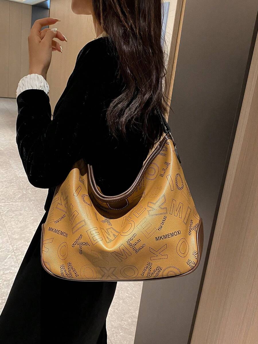 Large Capacity Bucket Bag Women's New Handbag, Unique Design For Commuting, Tote Bag, Shoulder Bag And Crossbody Bag - Khaki - View 1