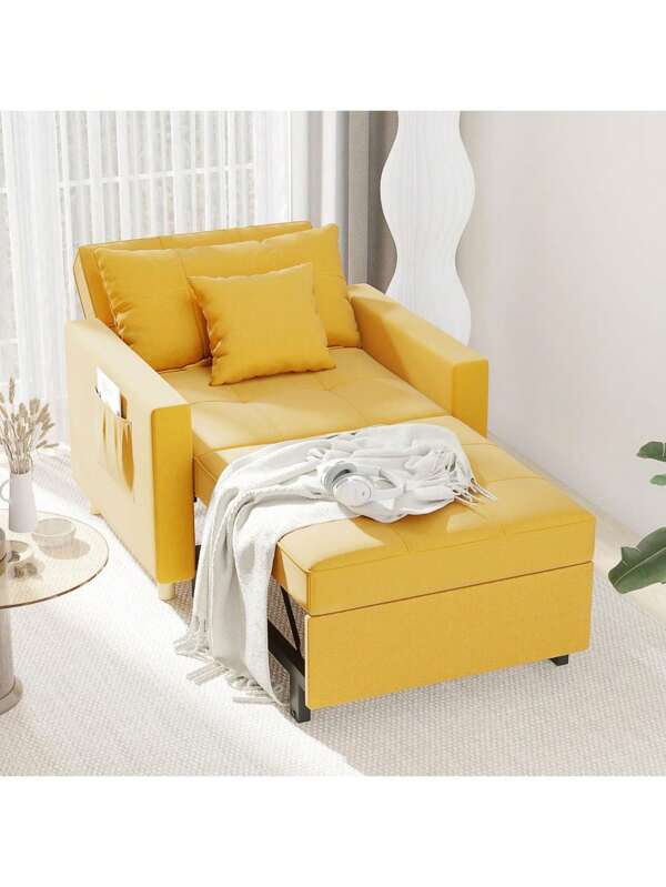 YODOLLA 40 Inch Sleeper Bed 3in1 Convertible Futon Chair Multi