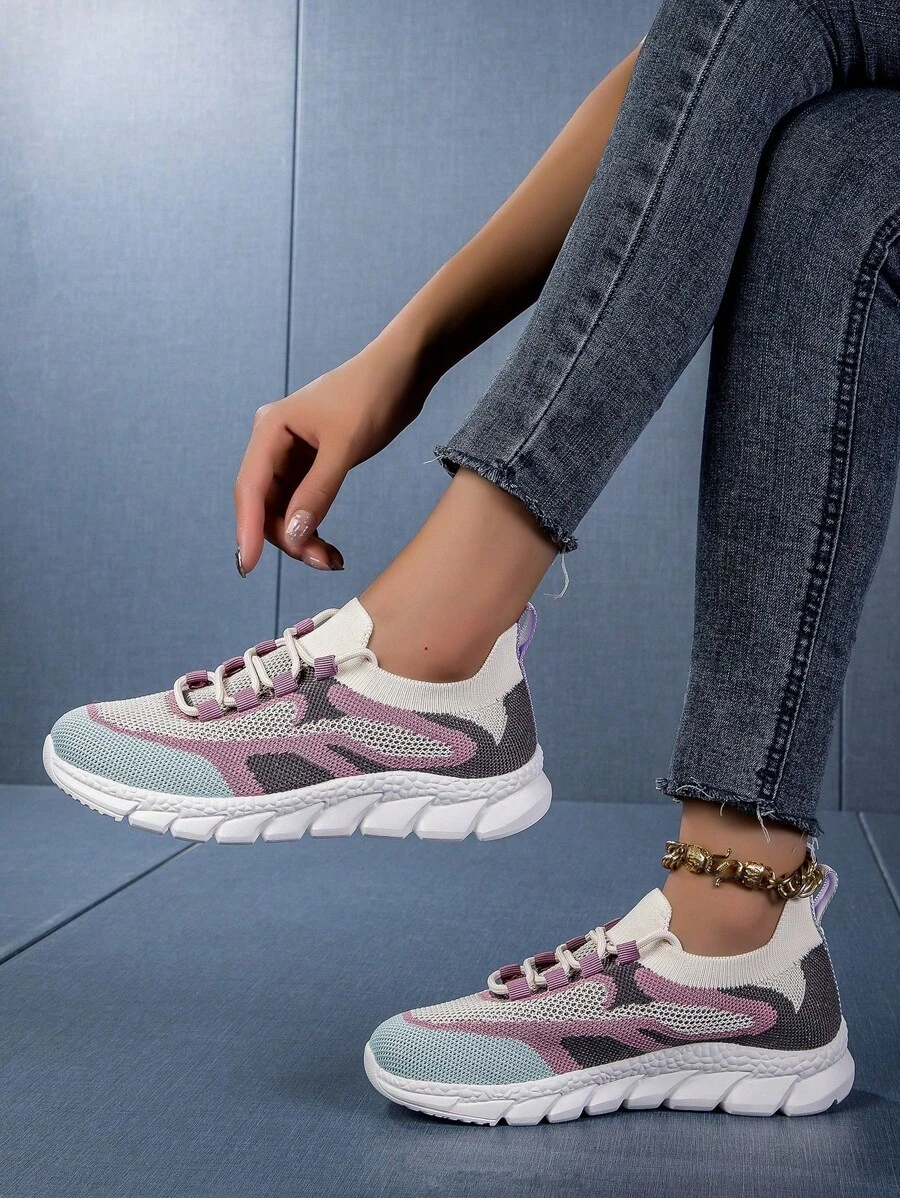 女式時尚透氣步行鞋，輕便易穿，舒適休閒運動鞋，防滑