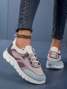 女式時尚透氣步行鞋，輕便易穿，舒適休閒運動鞋，防滑