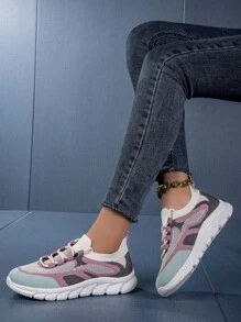 女式時尚透氣步行鞋，輕便易穿，舒適休閒運動鞋，防滑