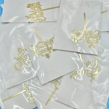 10pcs Acrylic Cake Toppers For Party, Christmas, Birthday Cake Decorations,Christmas